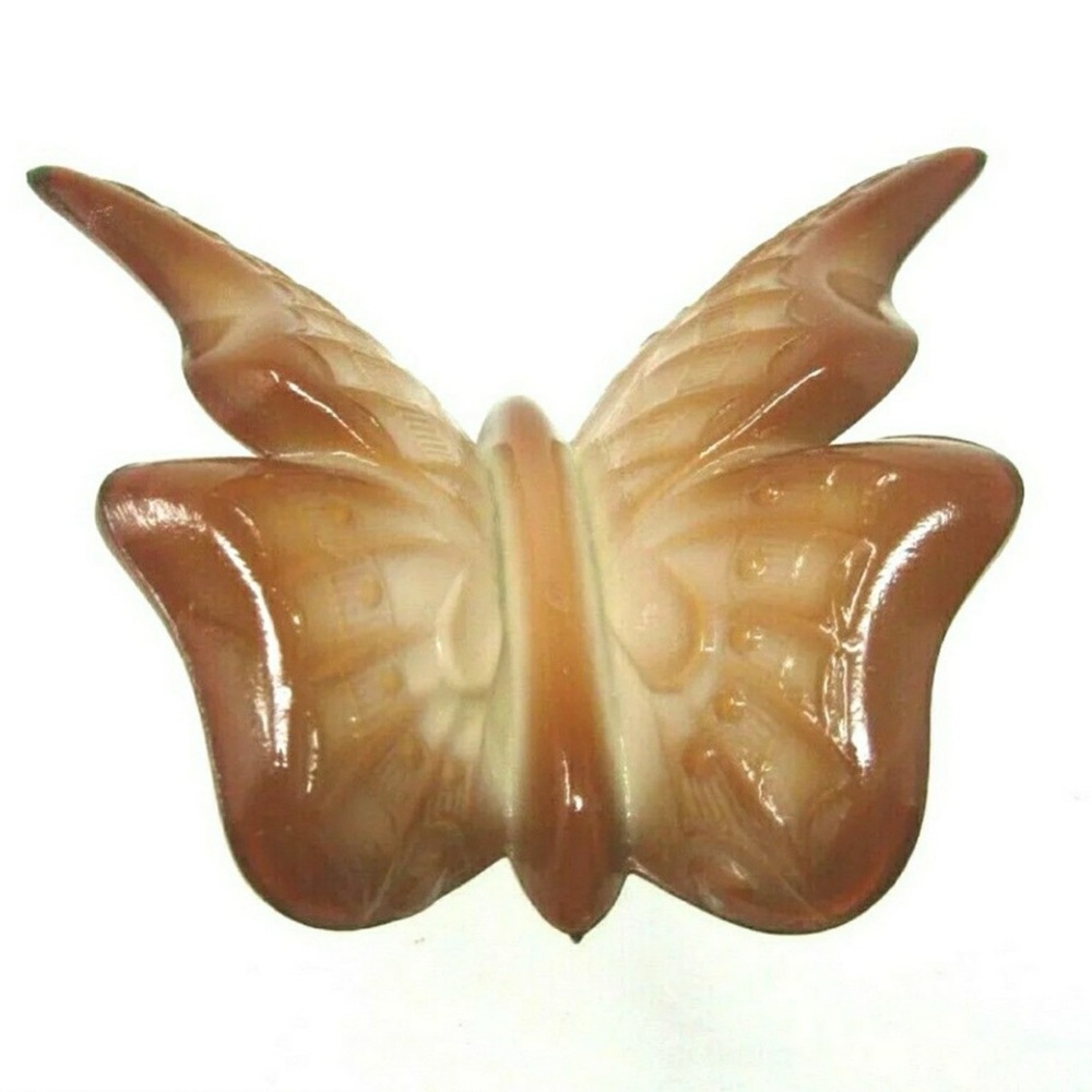 ✨ULTRA RARE FENTON BUTTERFLY CHOCOLATE SLAG BUTTERFLY CARAMEL✨